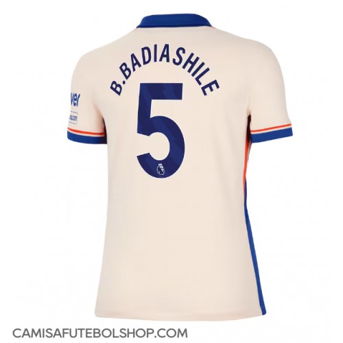 Camisa de time de futebol Chelsea Benoit Badiashile #5 Replicas 2º Equipamento Feminina 2024-25 Manga Curta